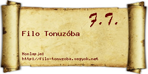 Filo Tonuzóba névjegykártya